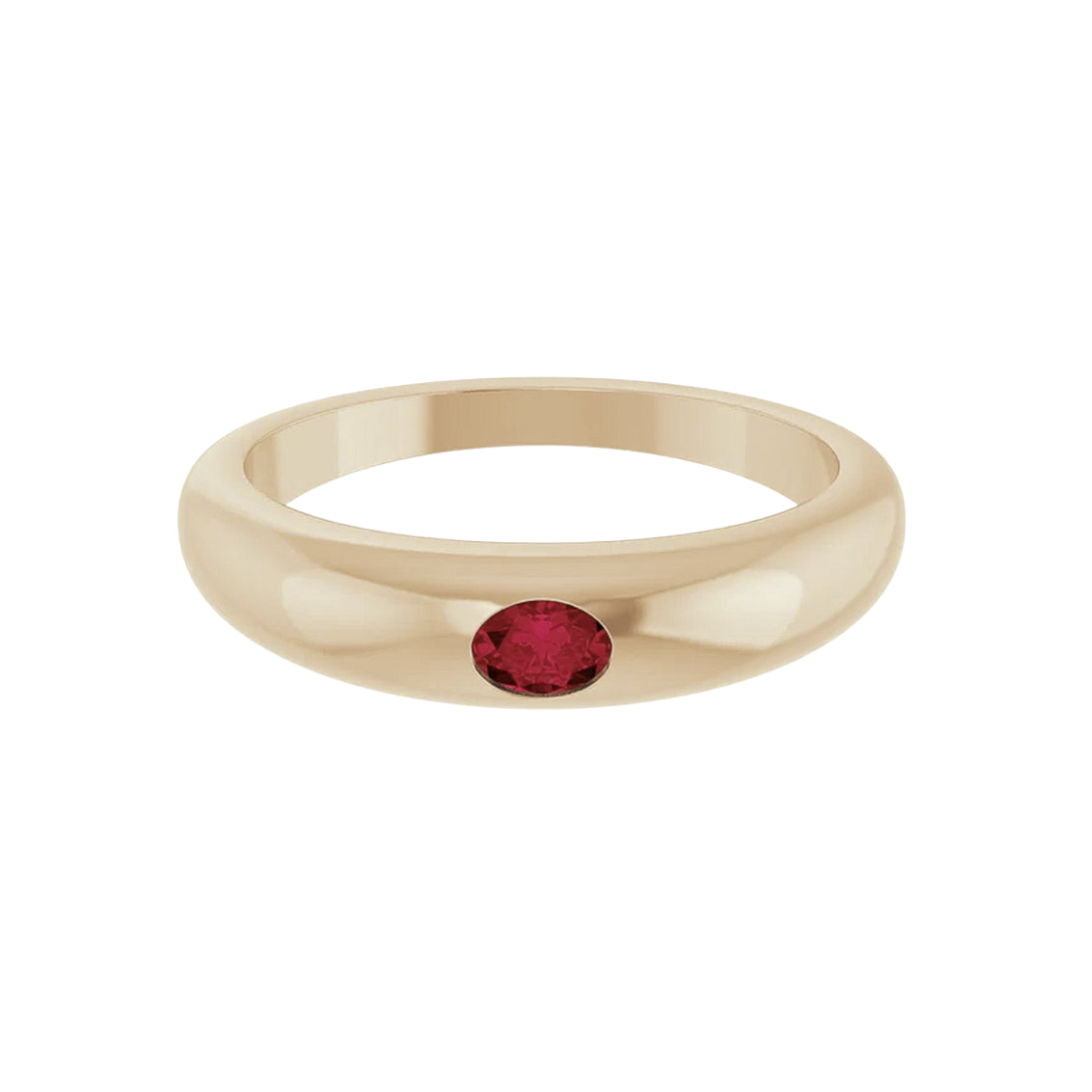 Shahla Karimi Bombe Ring with Oval Ruby