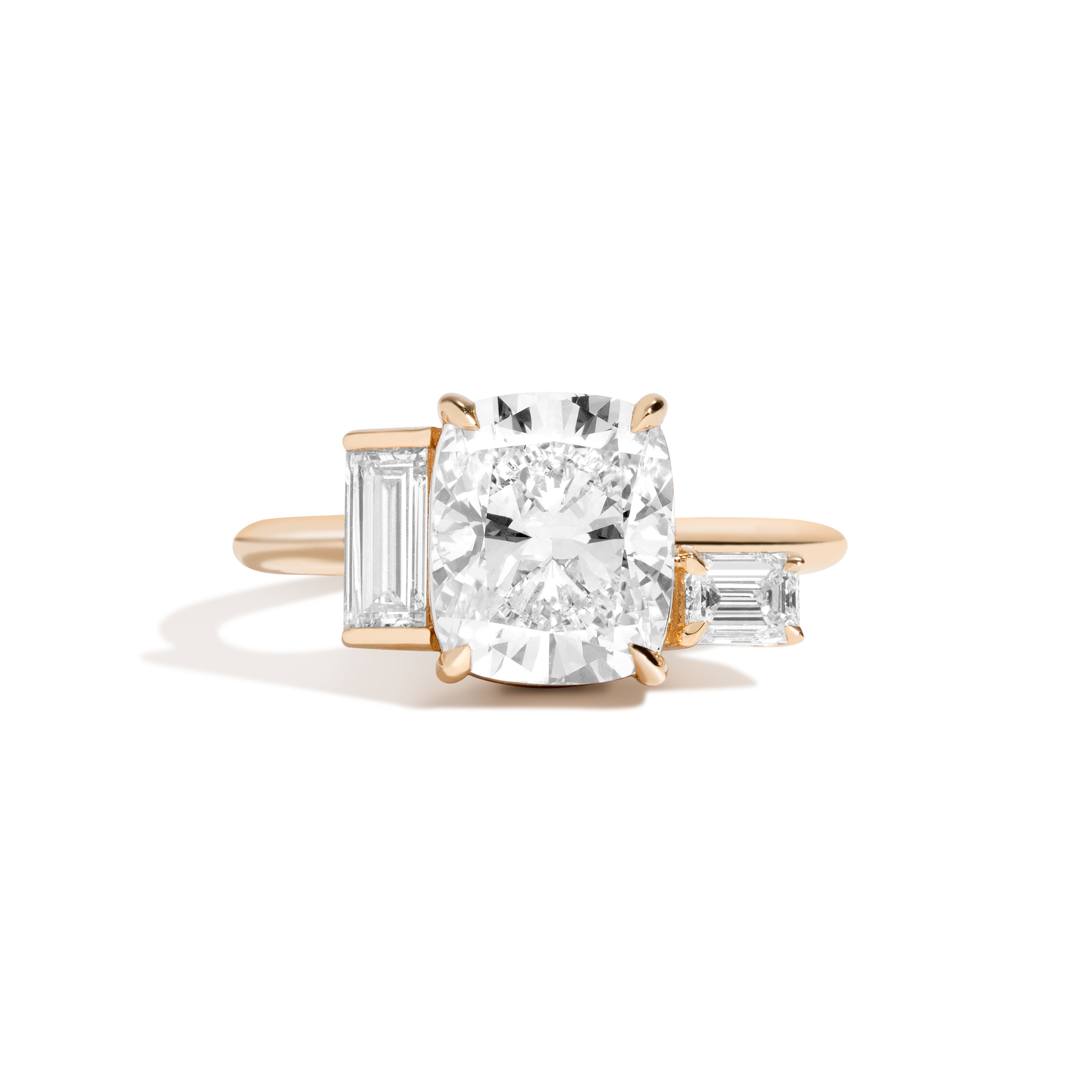 3-Stone Cushion-Cut Ring – Shahla Karimi