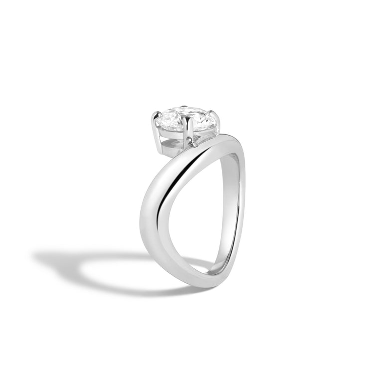 Shahla Karimi Cloud Collection Round Ring 14K White Gold