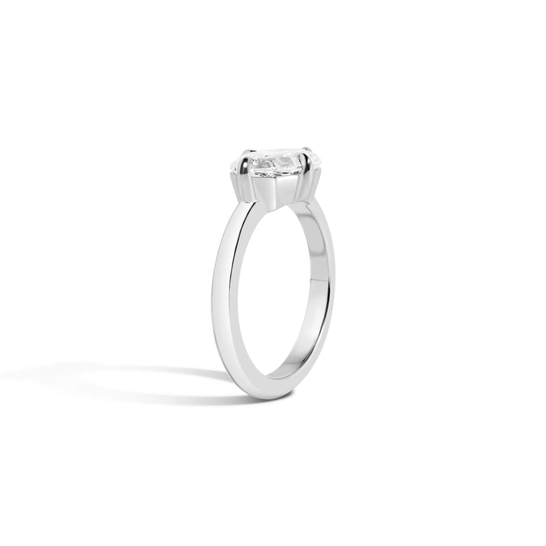 Shahla Karimi East-West Step Cut Marquise Ring 14K White Gold