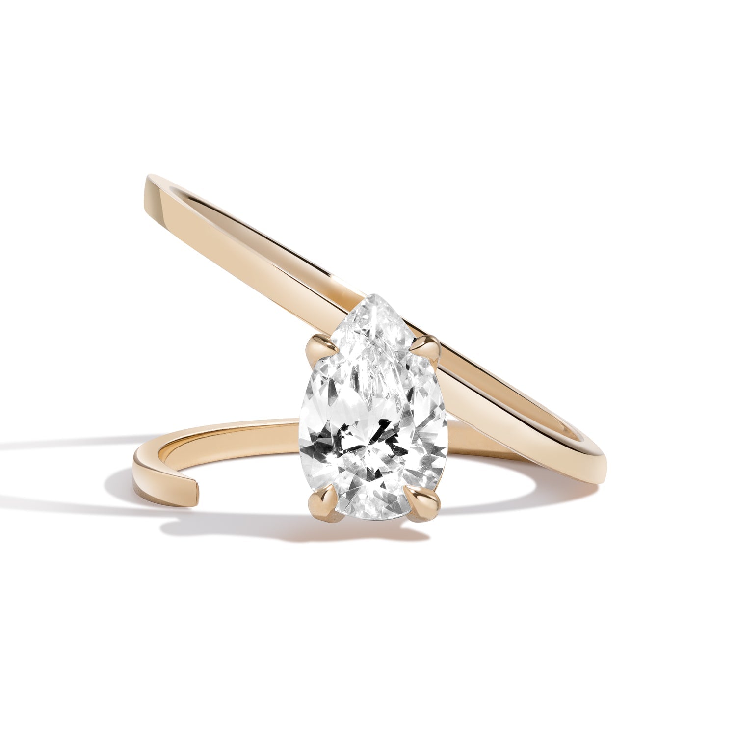 Pear Slant Ring – Shahla Karimi