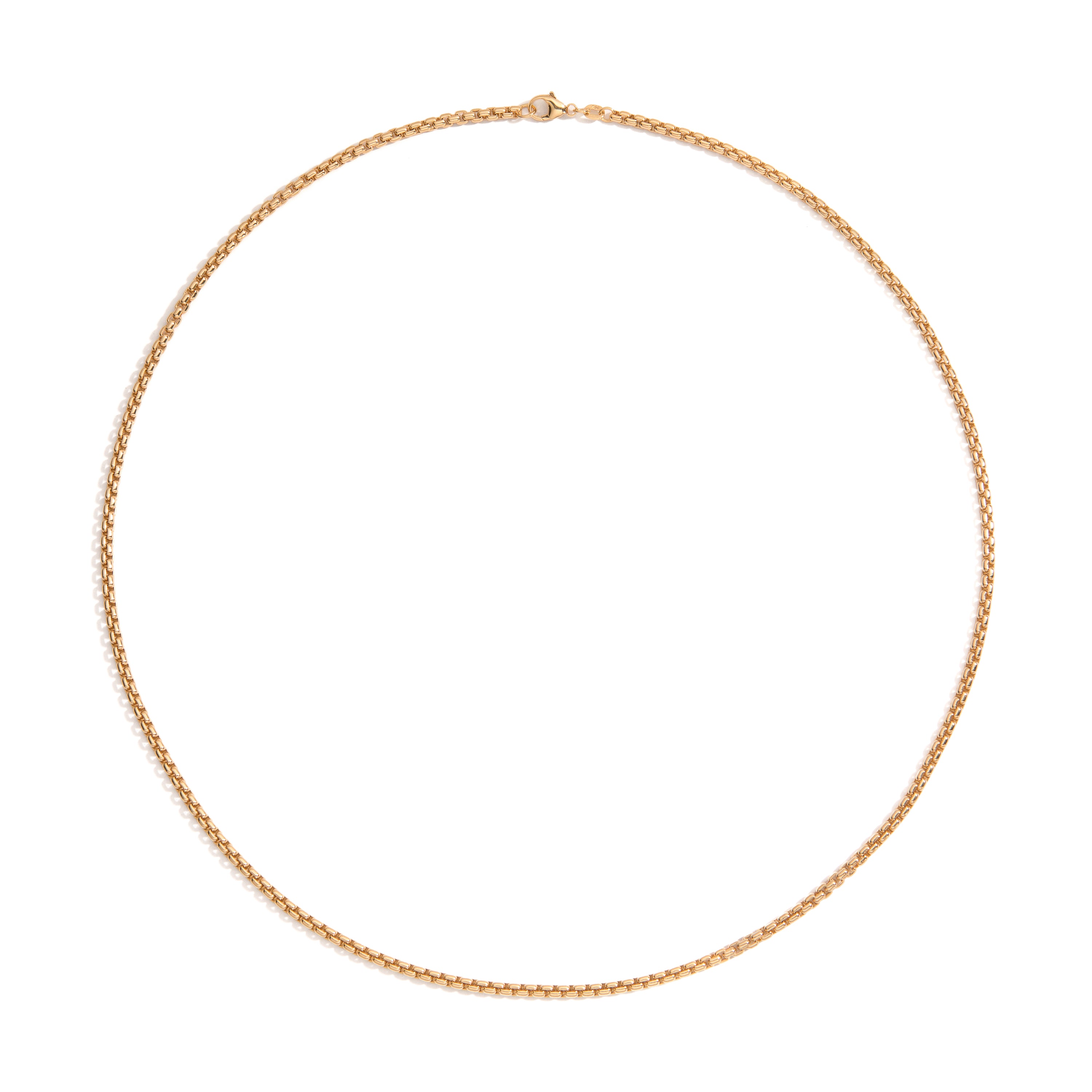 Shahla Karimi 3.66mm Rounded Box Chain Necklace 14K Yellow Gold