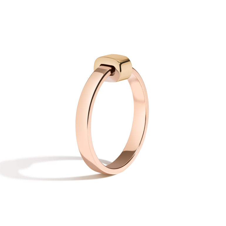 Shahla Karimi Joon Signature 14K Rose Gold 3mm Band With 14K Yellow Gold  Wrap