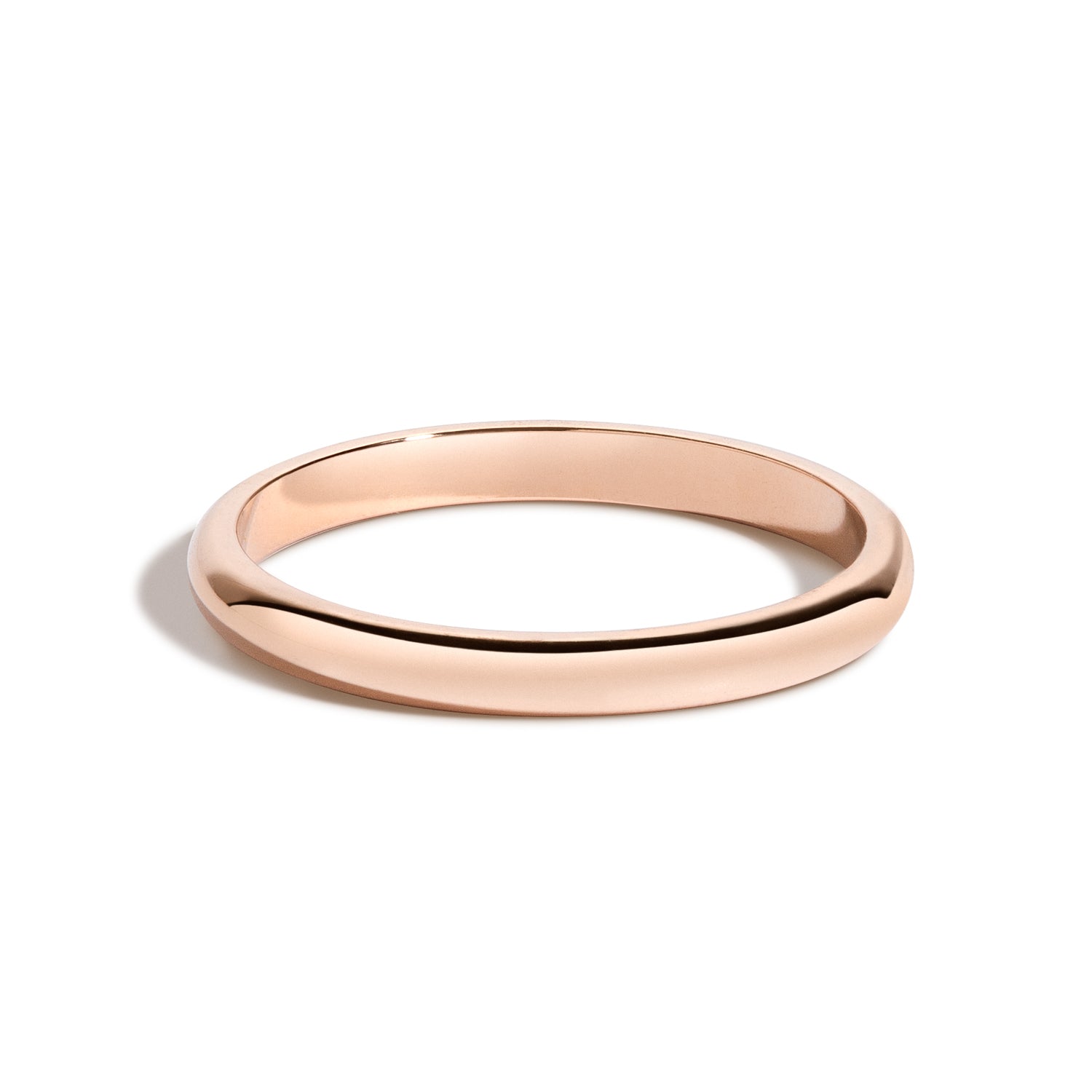 Shahla Karimi Jewelry 2mm Dome Band 14K Rose Gold 