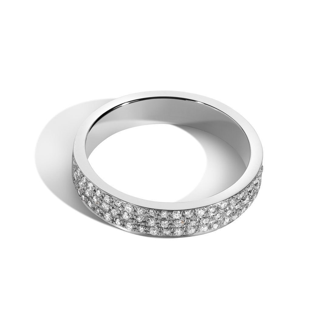 Shahla Karimi Jewelry Every Love Better Half Pave Band 14K White Gold or Platinum