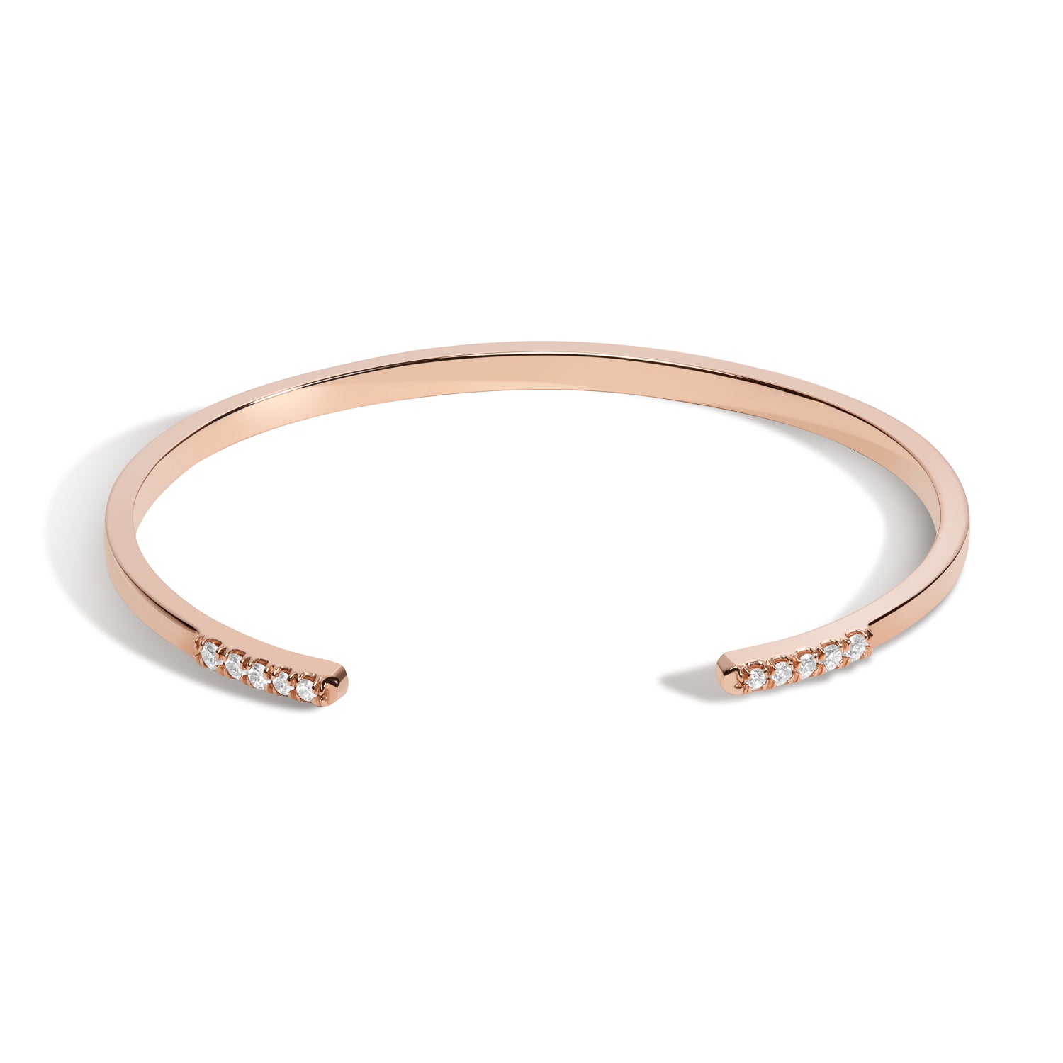 Shahla Karimi Jewelry Landmark Collection Central Park Cuff 14K Rose Gold w/ White Gold