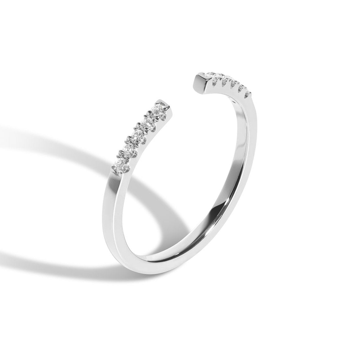 Shahla Karimi Jewelry Landmark Collection Central Park Ring No.1 - 14K White Gold or Platinum With White Diamonds