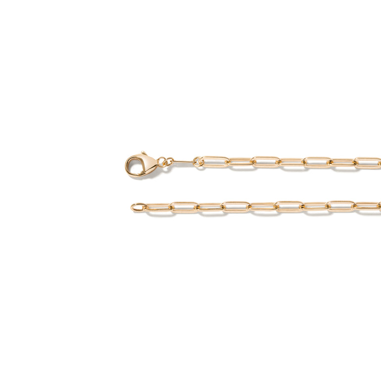 Shahla Karimi 3.1 x 8mm Paperclip Chain 16" 14K Yellow Gold Clasps