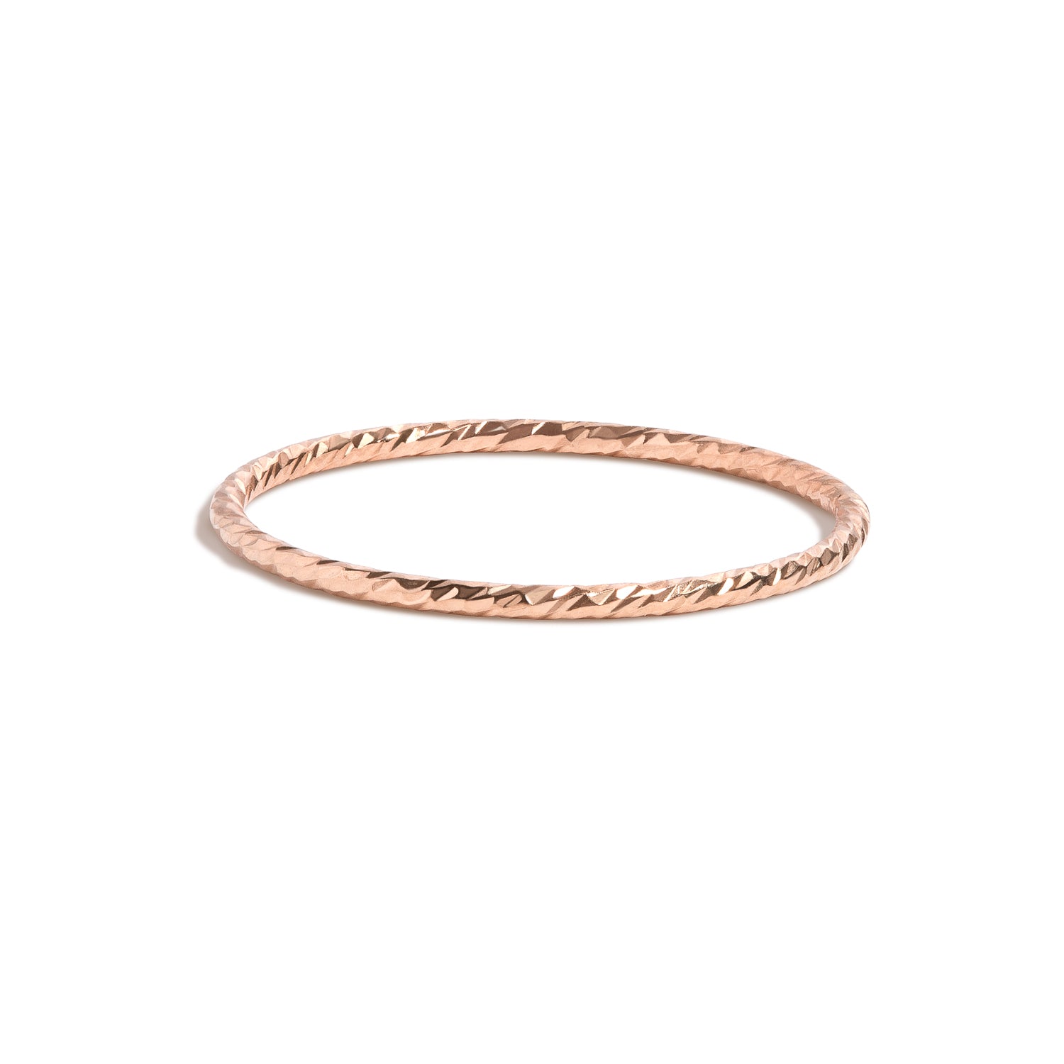 Shahla Karimi Jewelry Barely There Twisted Rope Band 14K Rose Gold