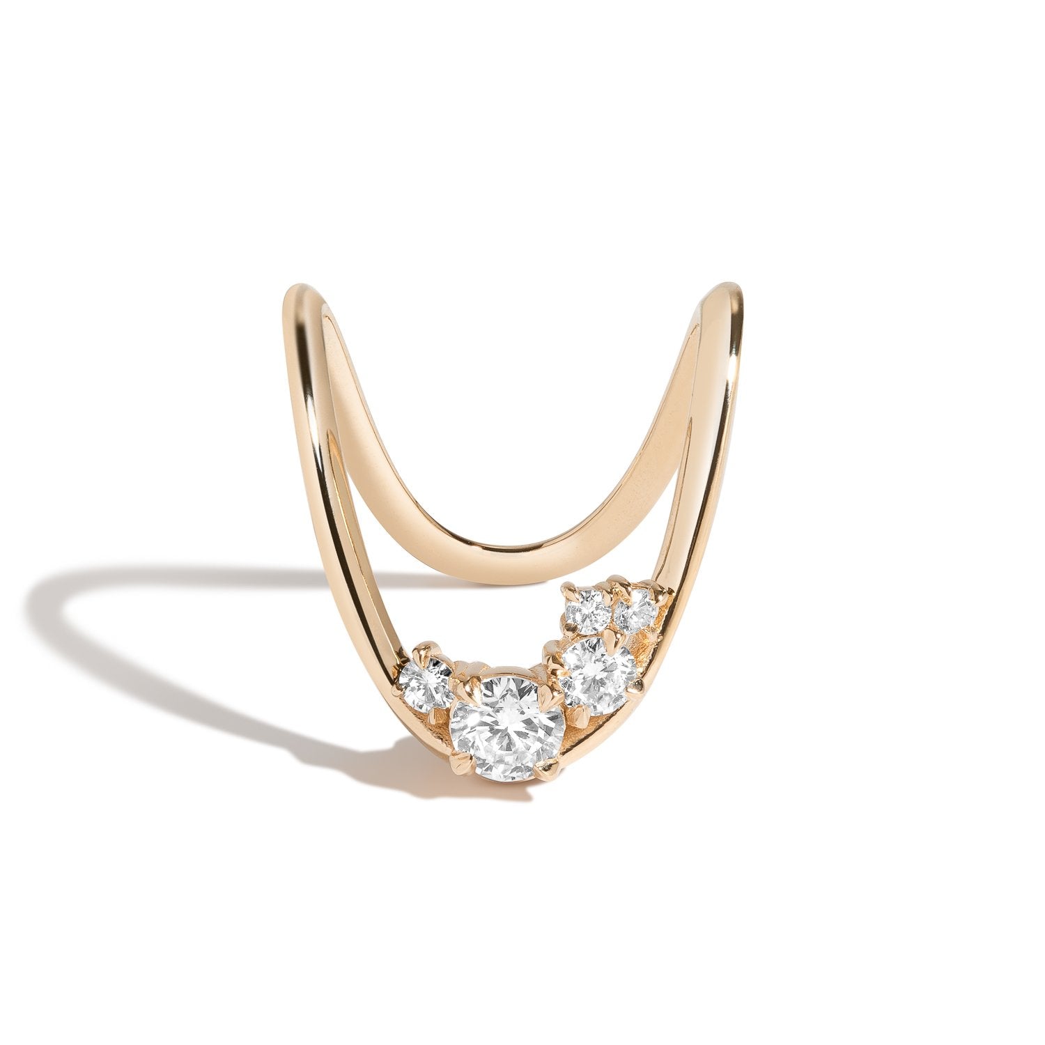 Zaha Cluster Deep Curve Ring – Shahla Karimi