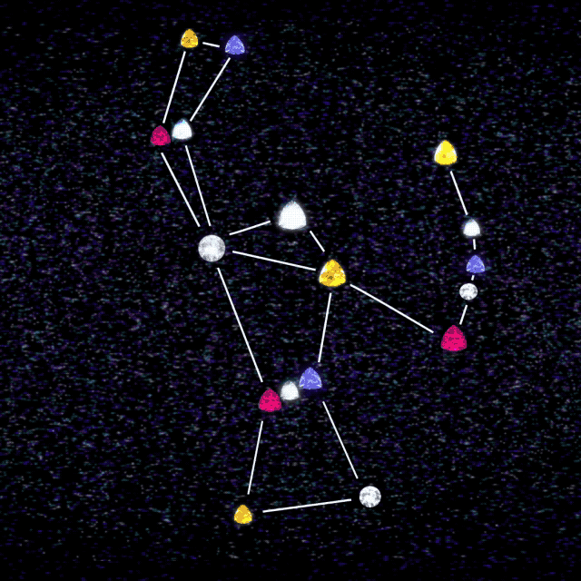 constellation on black background