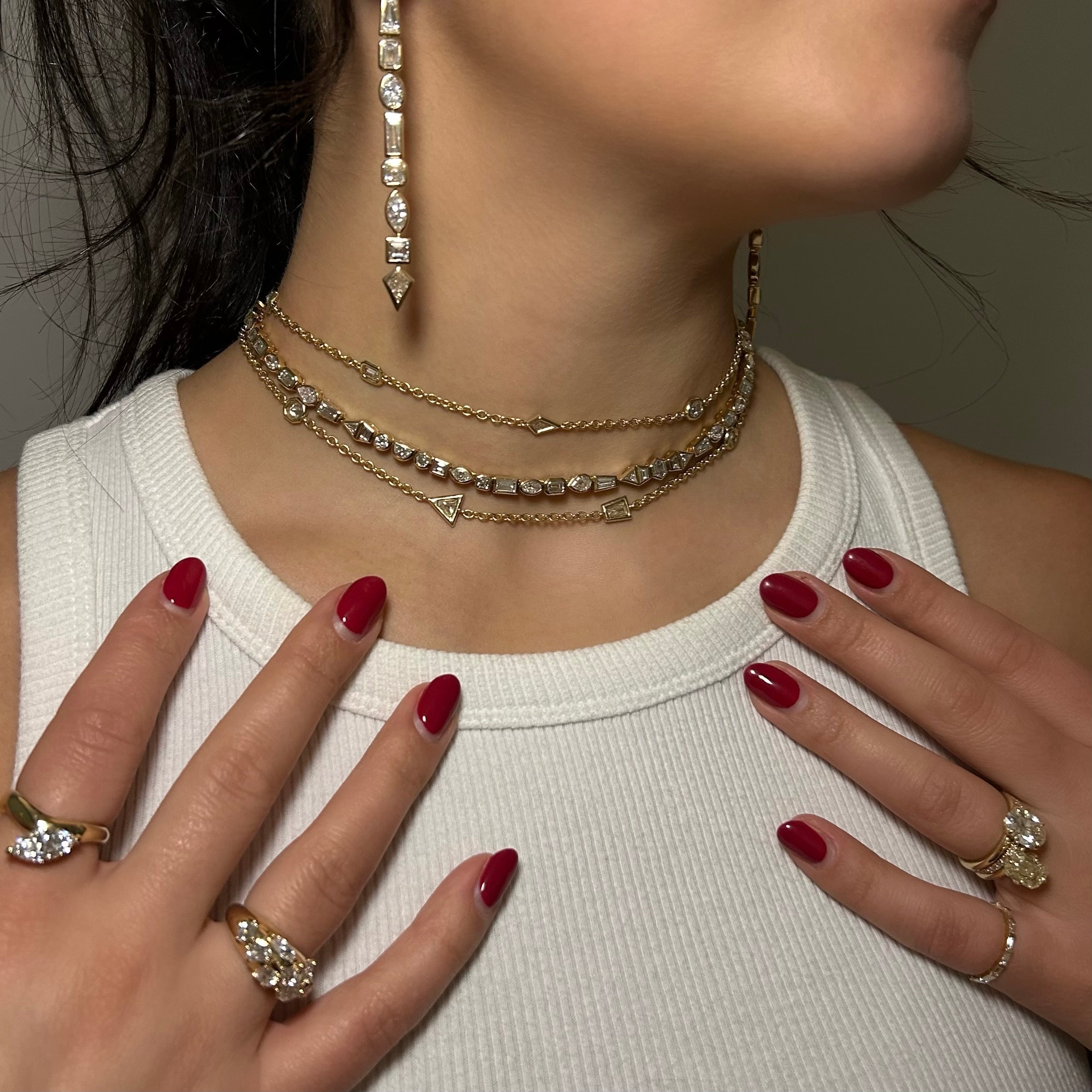 diamond jewelry on person