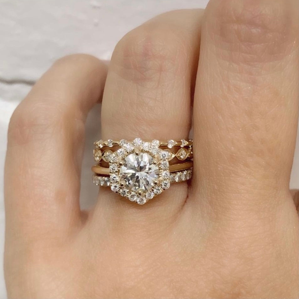 custom ring stack on hand