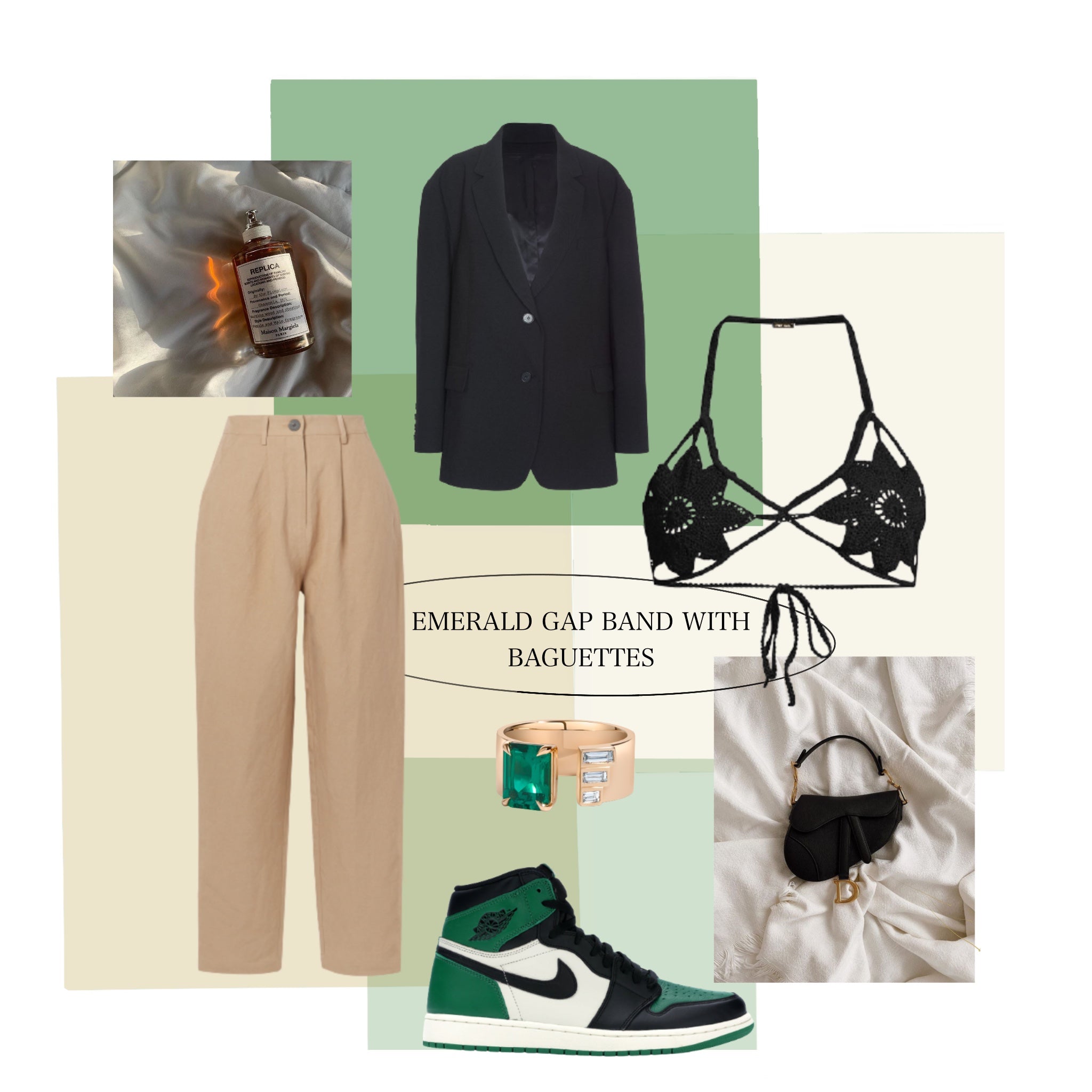 outfit collage with jewelry