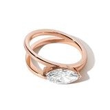 Shahla Karimi Jewelry Marquise V Ring in 14K Rose Gold 