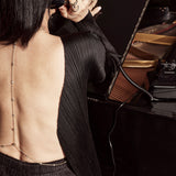 Azadi Puff-Set Convertible Body Chain by Shahla Karimi on person