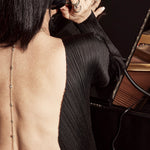 Azadi Puff-Set Convertible Body Chain by Shahla Karimi on person