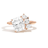 Shahla Karimi 4-Stone Cushion-Cut Ring (with Emerald + Kite + Asscher) 14K Rose Gold