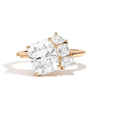 Shahla Karimi 4-Stone Cushion-Cut Ring (with Emerald + Kite + Asscher) 14K Yellow Gold
