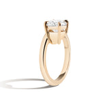 Shahla Karimi Aether X Shahla Round Thin Side Set Rivet Engagement Ring 14K Yellow Gold