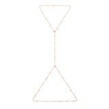 Azadi Puff-Set Convertible Body Chain by Shahla Karimi on white background