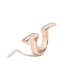 Rockefeller Baguette In-Between Bars Ring by Shahla Karimi on white background