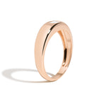 Shahla Karimi Bombe Ring with Emerald Cut 14K Rose Gold