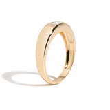 Shahla Karimi Bombe Ring with Emerald Cut 14K Yellow Gold