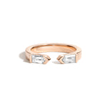 Shahla Karimi Carre & Baguettes Jenga Ring 14K Rose Gold