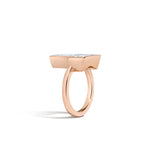 Carre & Baguettes Jenga Ring by Shahla Karimi on white background