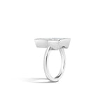 Carre & Baguettes Jenga Ring by Shahla Karimi on white background