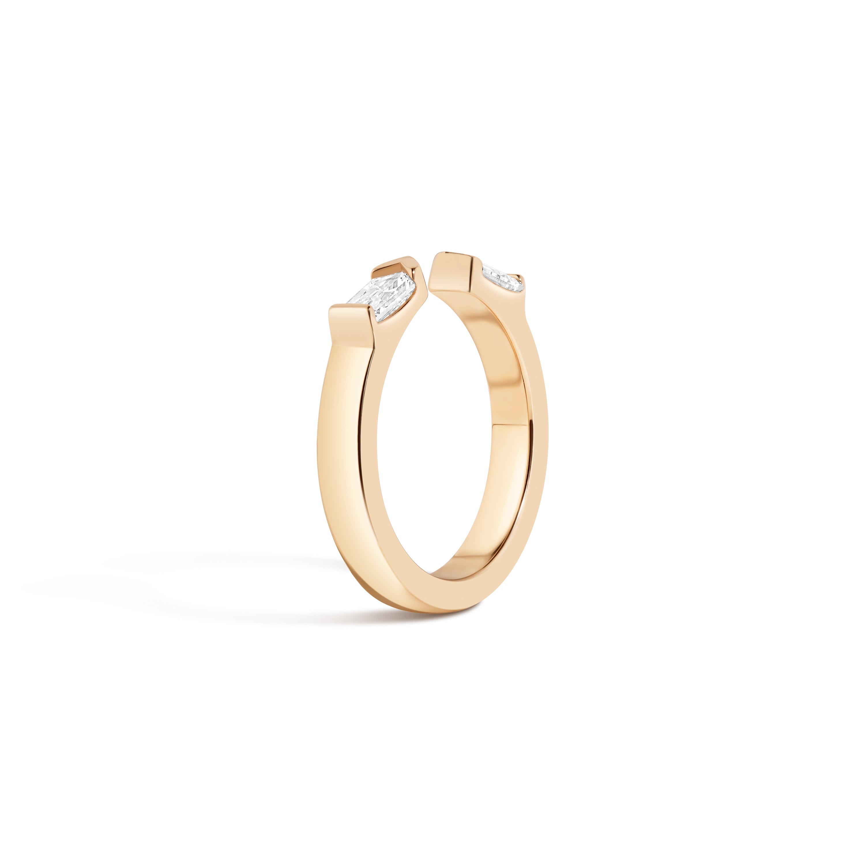 Shahla Karimi Carre & Baguettes Jenga Ring 14K Yellow Gold