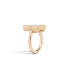 Carre & Baguettes Jenga Ring by Shahla Karimi on white background