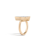 Carre & Baguettes Jenga Ring by Shahla Karimi on white background