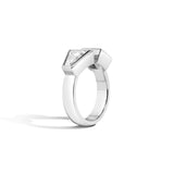 Shahla Karimi Carre & Keystone Jenga Ring 14K White Gold