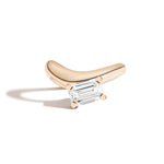 Shahla Karimi Cloud Collection Offset Emerald Ring 14K Yellow Gold