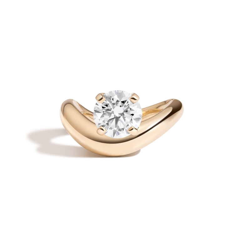 Shahla Karimi Cloud Collection Round Ring 14K Yellow Gold