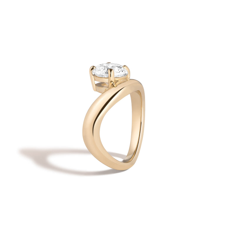 Shahla Karimi Cloud Collection Round Ring 14K Yellow Gold