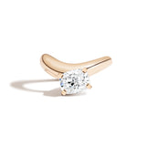 Cloud Offset Cushion Ring by Shahla Karimi on white background