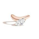 Shahla Karimi Cloud Offset Marquise Ring 14K Rose Gold