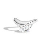Shahla Karimi Cloud Offset Marquise Ring 14K White Gold