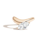Shahla Karimi Cloud Offset Marquise Ring 14K Yellow Gold