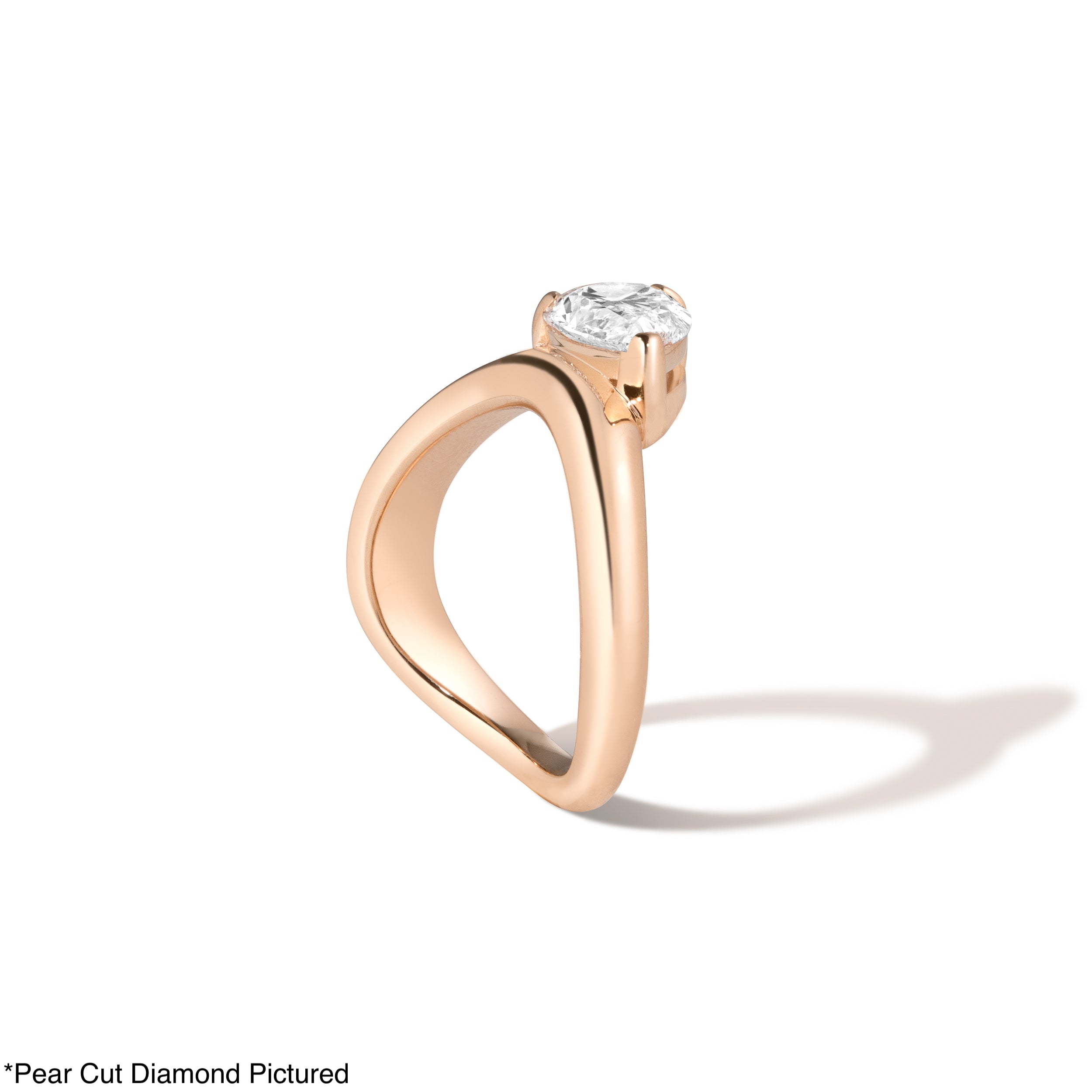 Cloud Offset Oval Ring by Shahla Karimi on white background