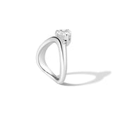 Cloud Offset Pear Ring by Shahla Karimi on white background