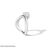 Cloud Offset Oval Ring by Shahla Karimi on white background