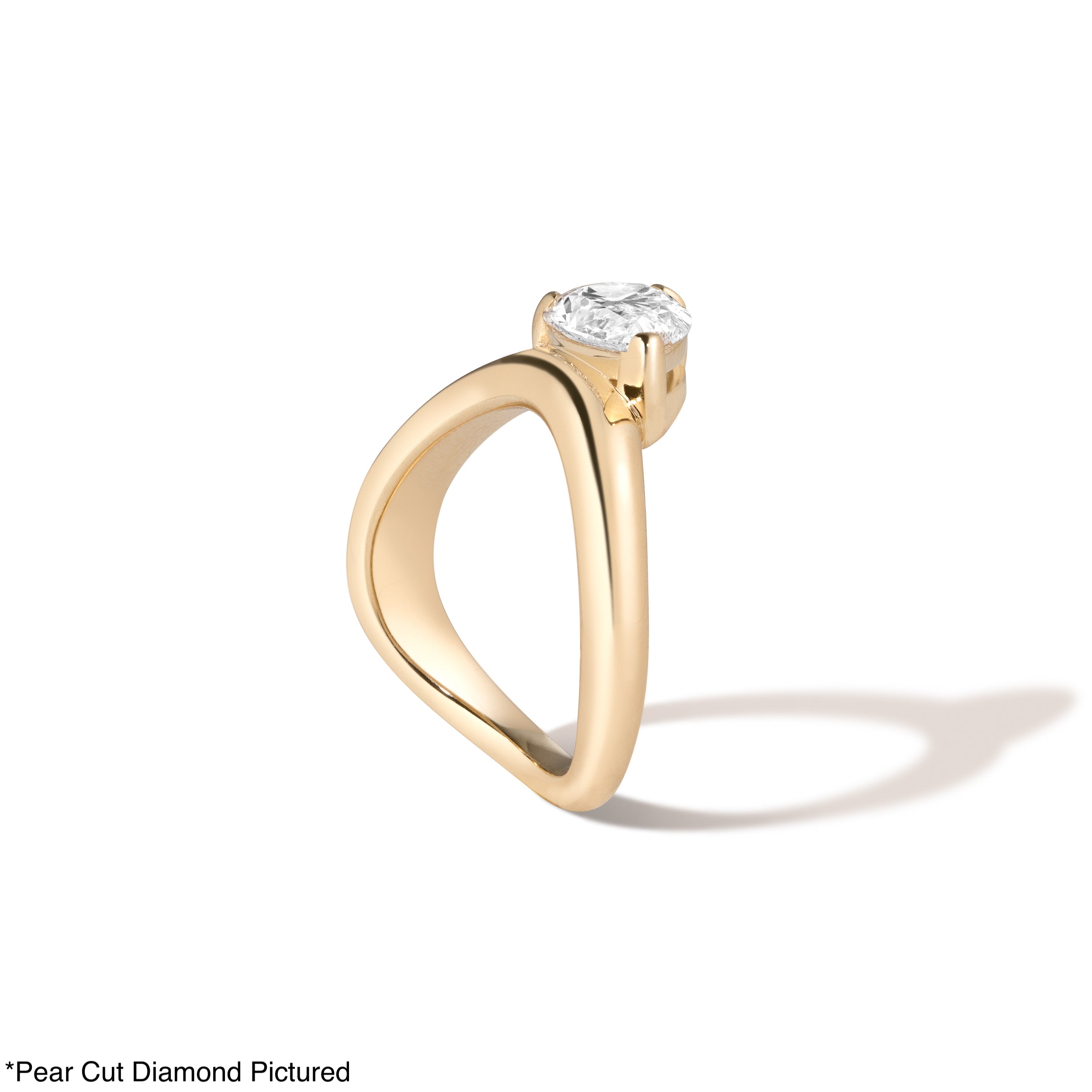 Cloud Offset Oval Ring by Shahla Karimi on white background