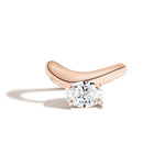 Cloud Offset Oval Ring by Shahla Karimi on white background