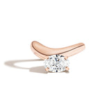 Cloud Offset Oval Ring by Shahla Karimi on white background