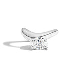 Cloud Offset Oval Ring by Shahla Karimi on white background