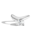 Cloud Offset Oval Ring by Shahla Karimi on white background